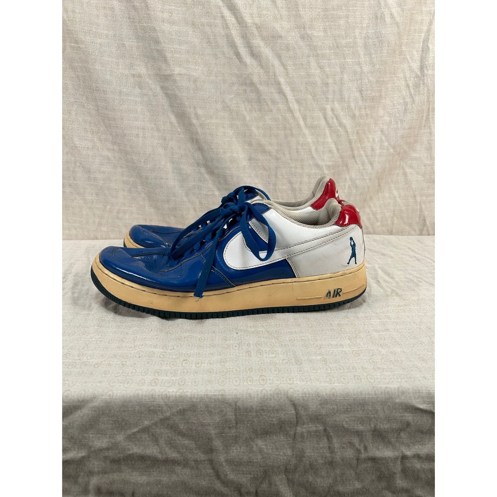 Nike Air Force 1 Sheed Low 'Blue Jay' Blue White Red Mens 13 #2101